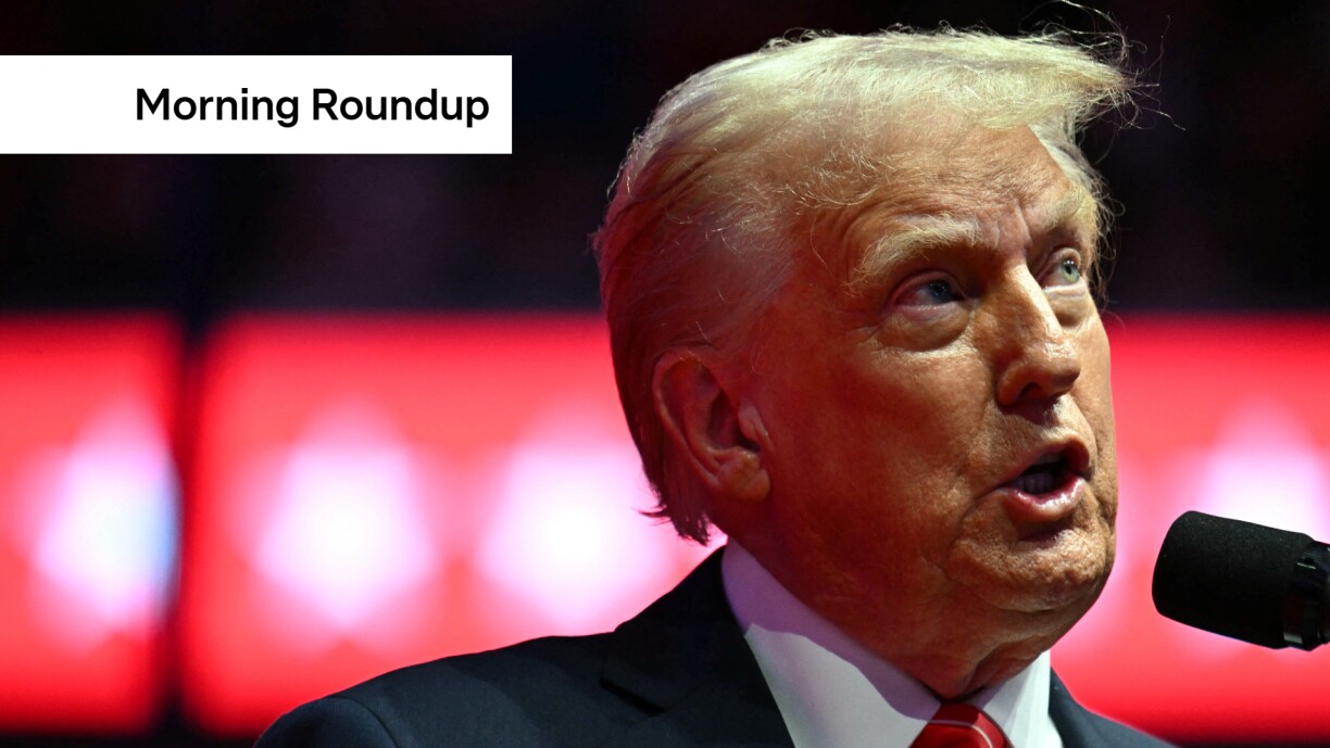 US President-elect Donald Trump speaks at a MAGA victory rally at Capital One Arena in Washington, DC on January 19, 2025, one day ahead of his inauguration ceremony.