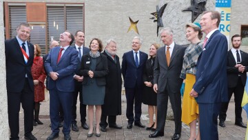 De Robert Goebbels bei der Visitt vum Belsche Kinnek a senger Fra zu Schengen 2019.