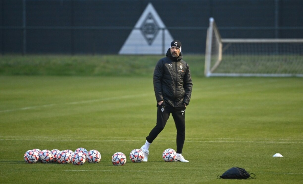L'entraîneur du Borussia Mönchengladbach, Marco Rose, lors d'un entraînement de ses joueurs à Mönchengladbach, le 30 novembre 2020