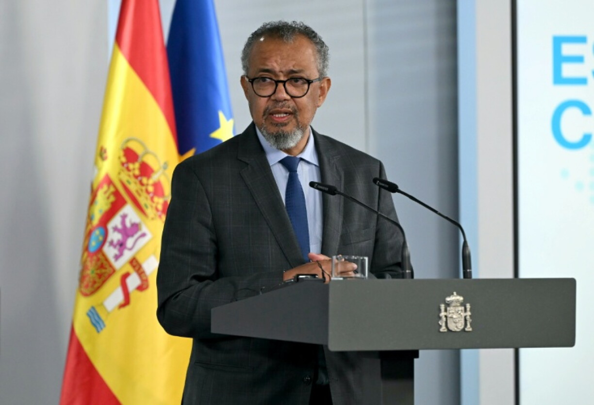 Le directeur général de l'OMS Tedros Adhanom Ghebreyesus à Madrid en Espagne le 12 mai 2026