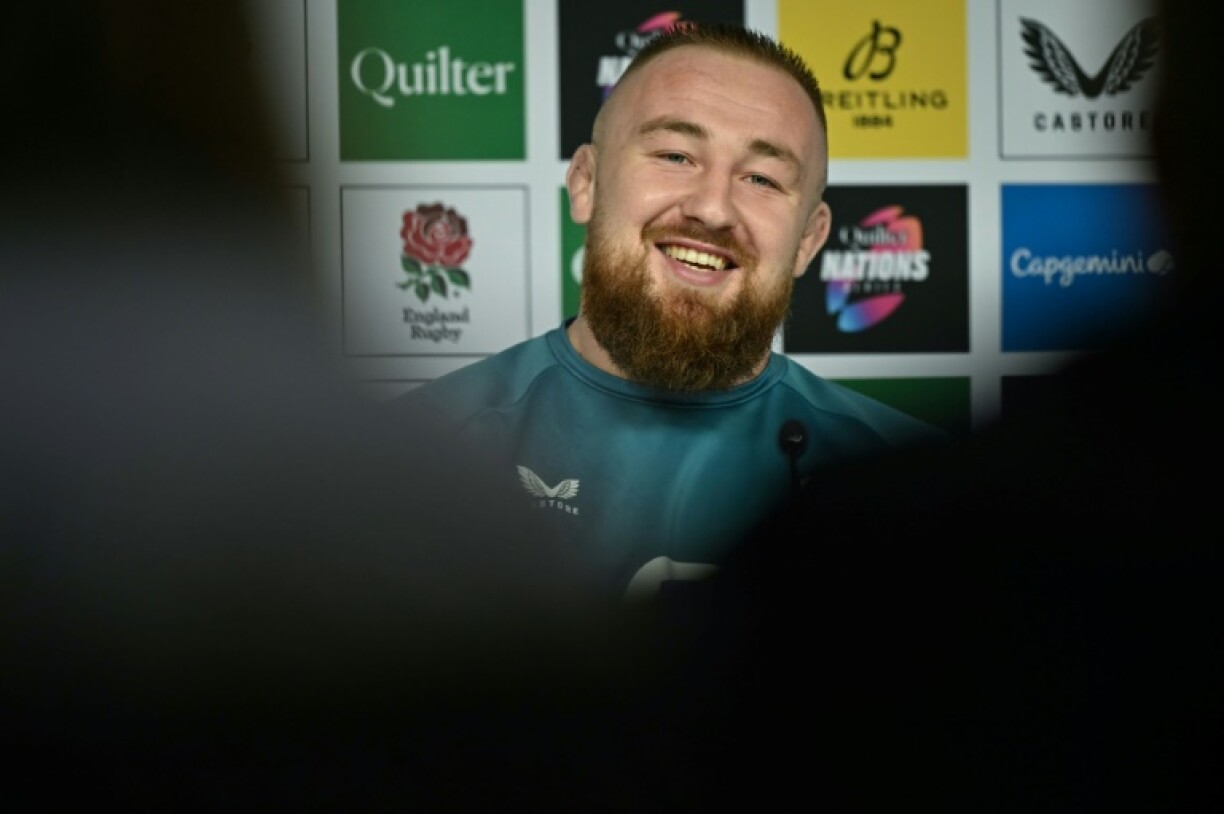 England prop Joe Heyes takes part in a pre-match press conference ahead of an Autumn Nations Series international against New Zealand at Twickenham