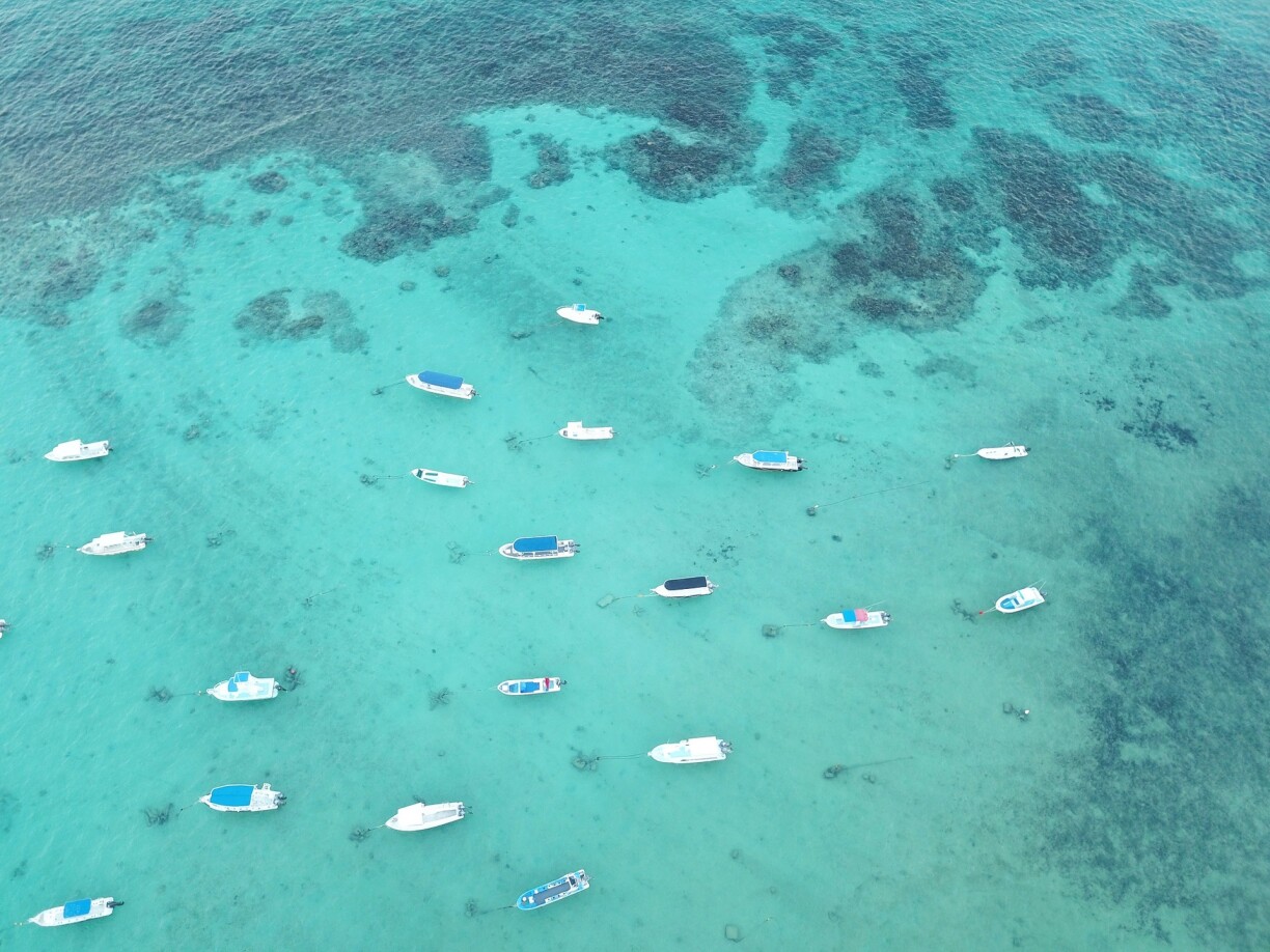Les eaux turquoises de Playa del Carmen, au Mexique.