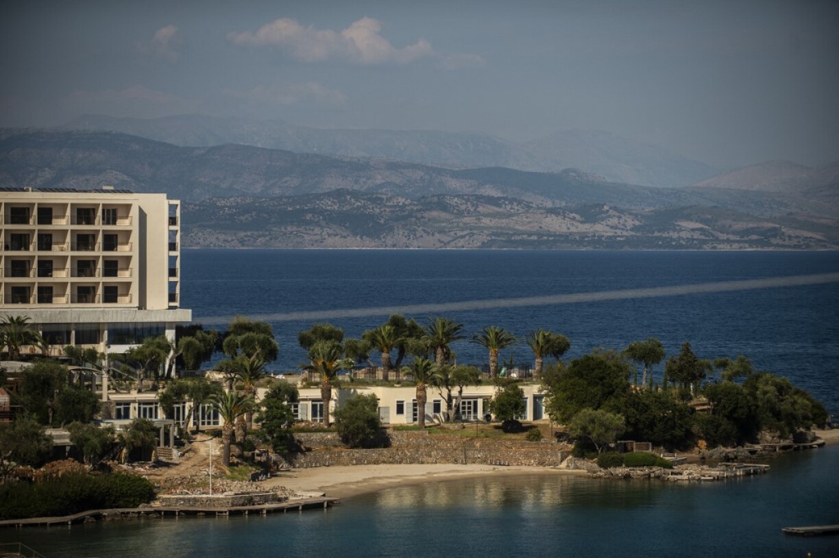 Un hôtel sur l'île de Corfou en Grèce