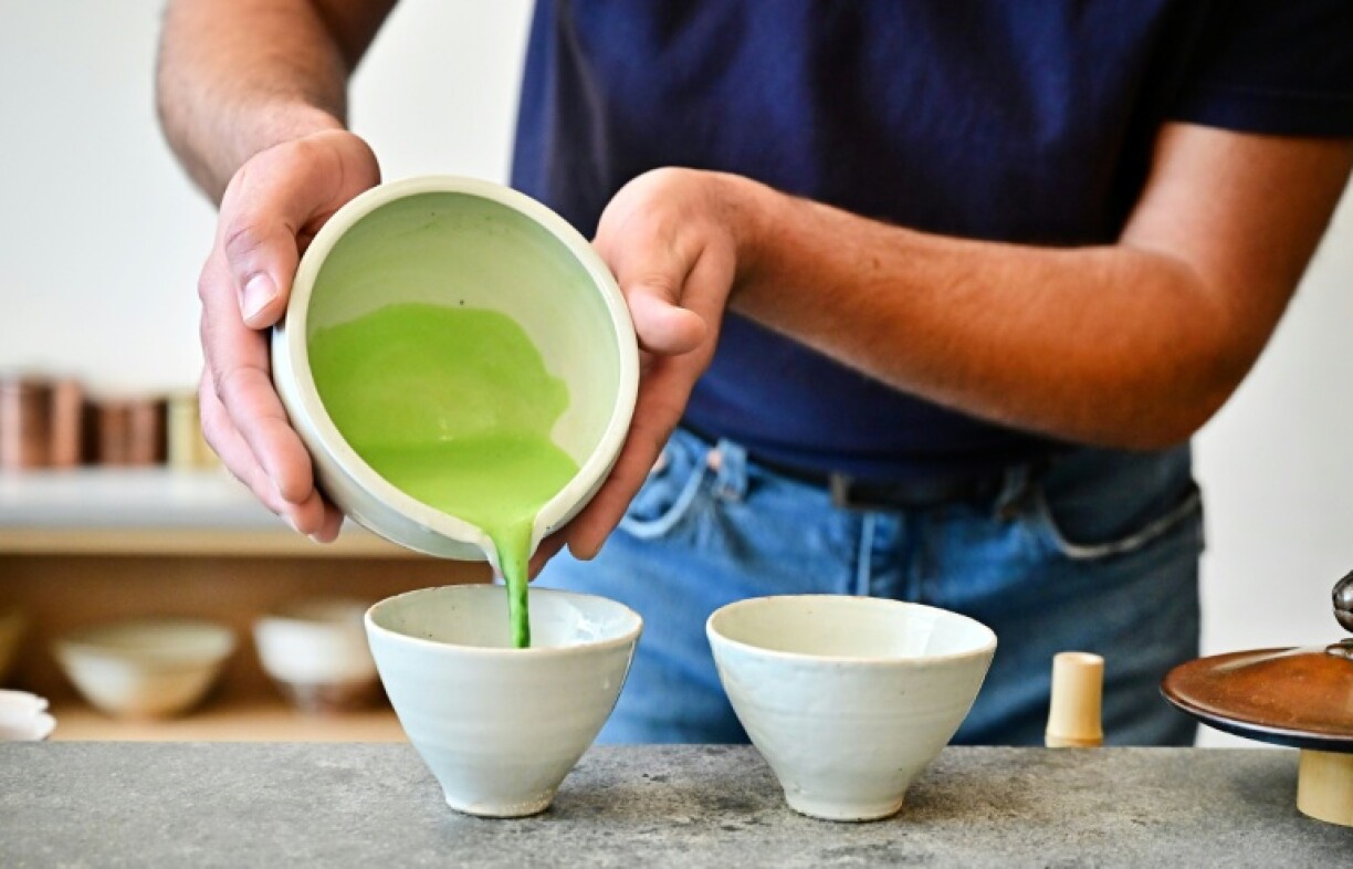 Bright green matcha tea has become a 'cultural touchpoint', one tea shop owner told AFP