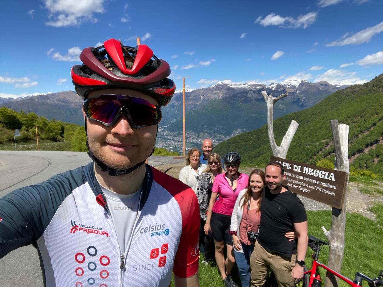 De Philippe Reuland war mam Vëlo an der Schwäiz ënnerwee.