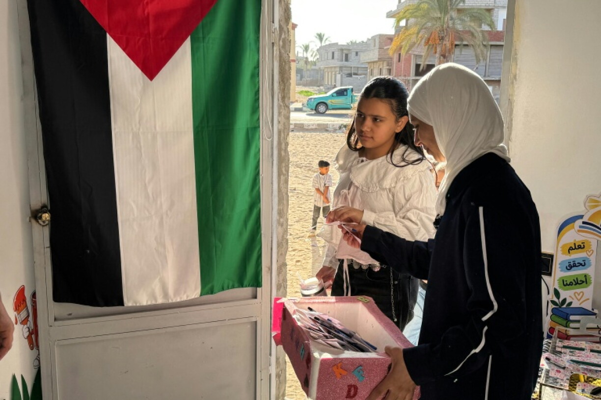 The school for Gazan children was opened by a fellow displaced Palestinian