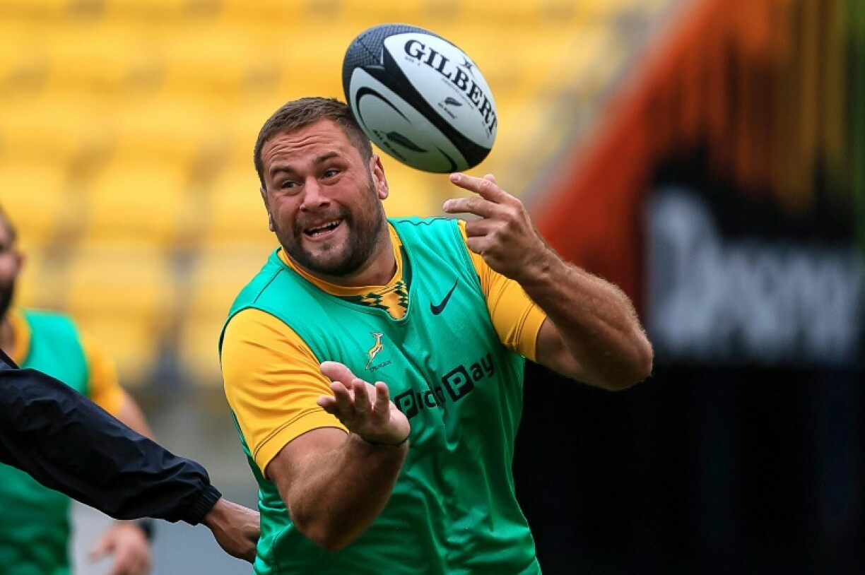 South Africa's Thomas Du Toit attends the team's captain's run in Wellington