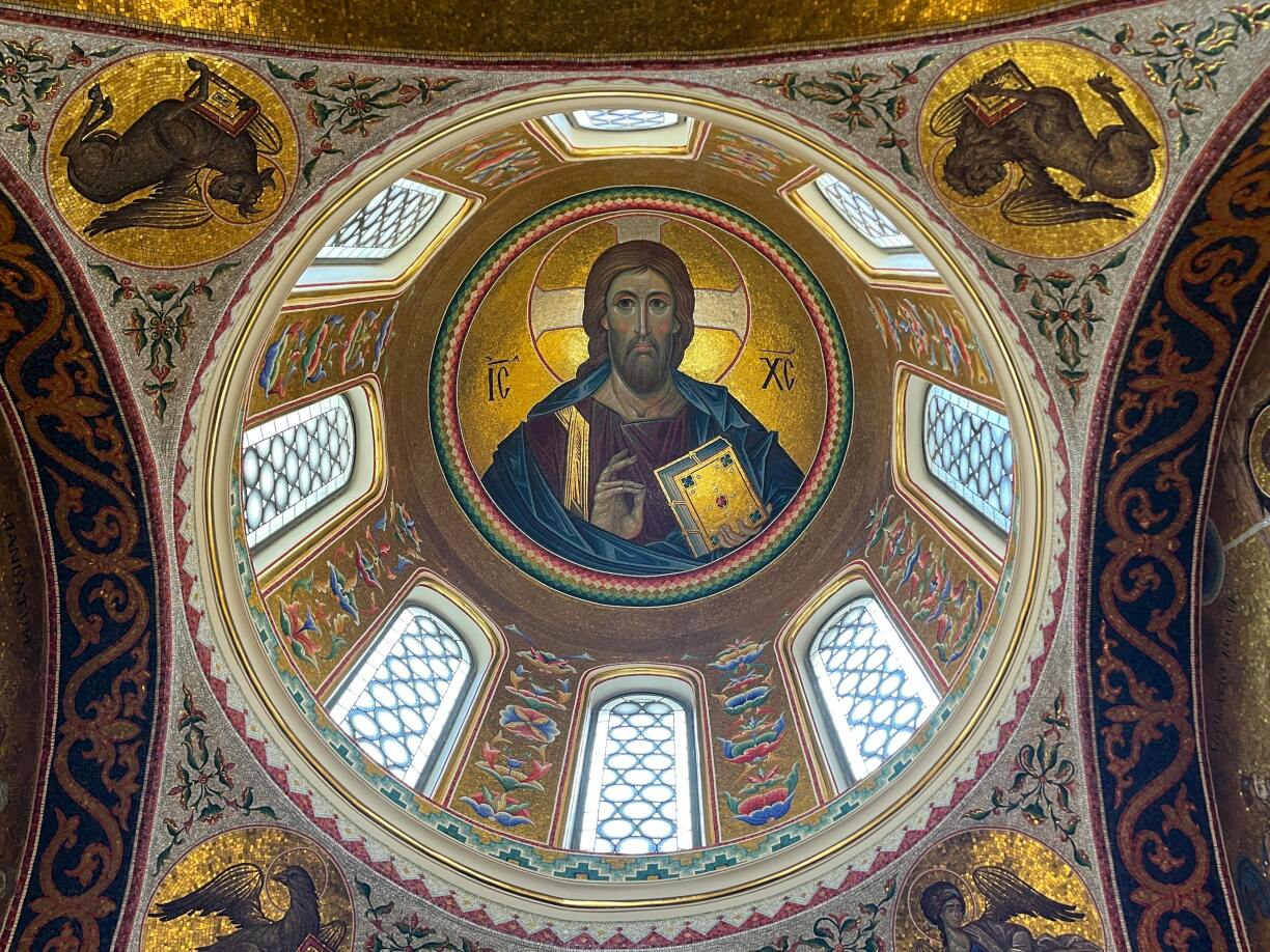 Inside the Church of the Holy Sepulchre in Jerusalem.