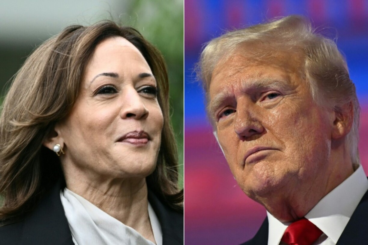 Combo photo de Kamala Harris et Donald Trump, créé le 22 juillet 2024