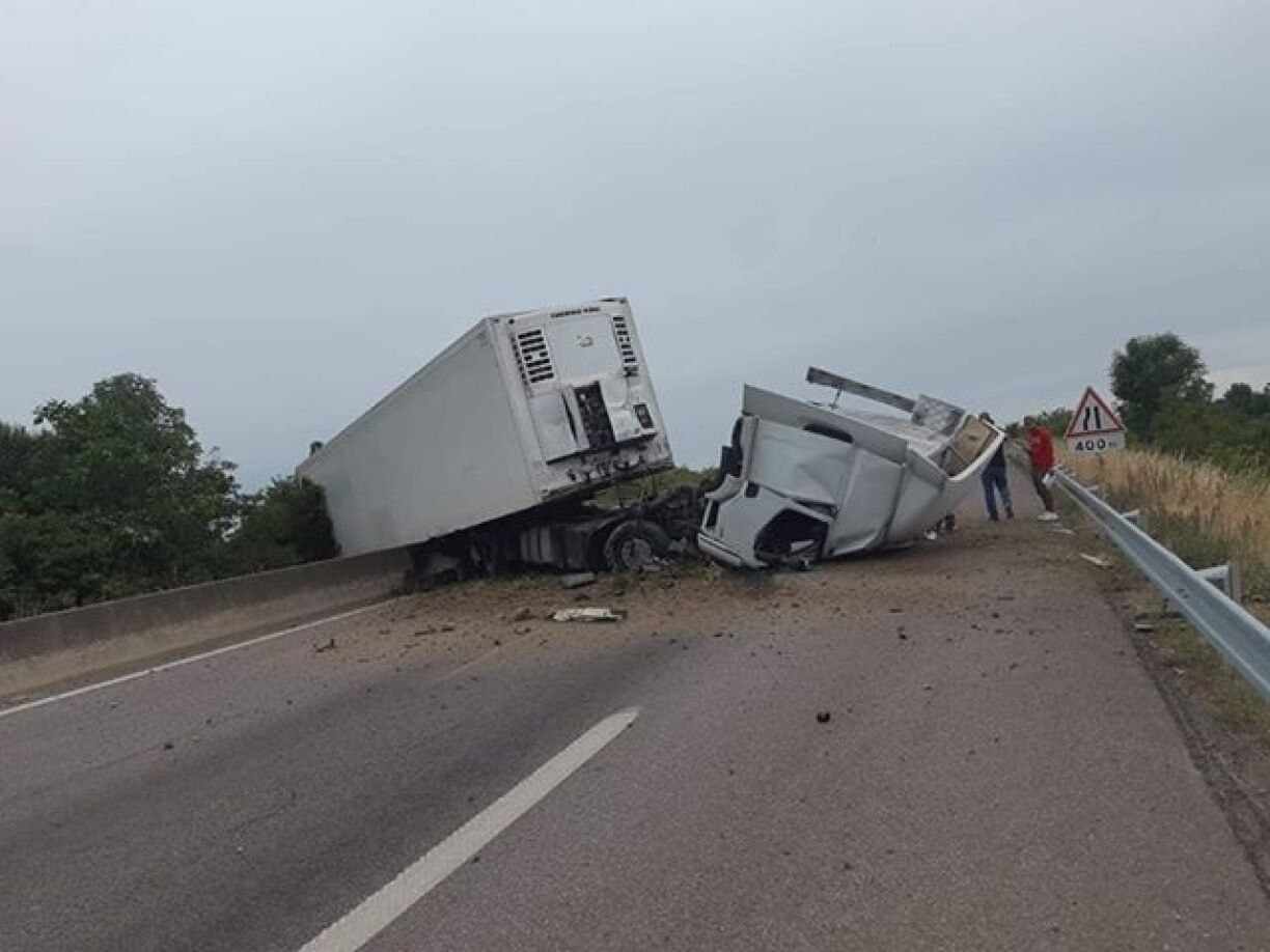 Une photo prise sur les lieux de l'accident jeudi matin.