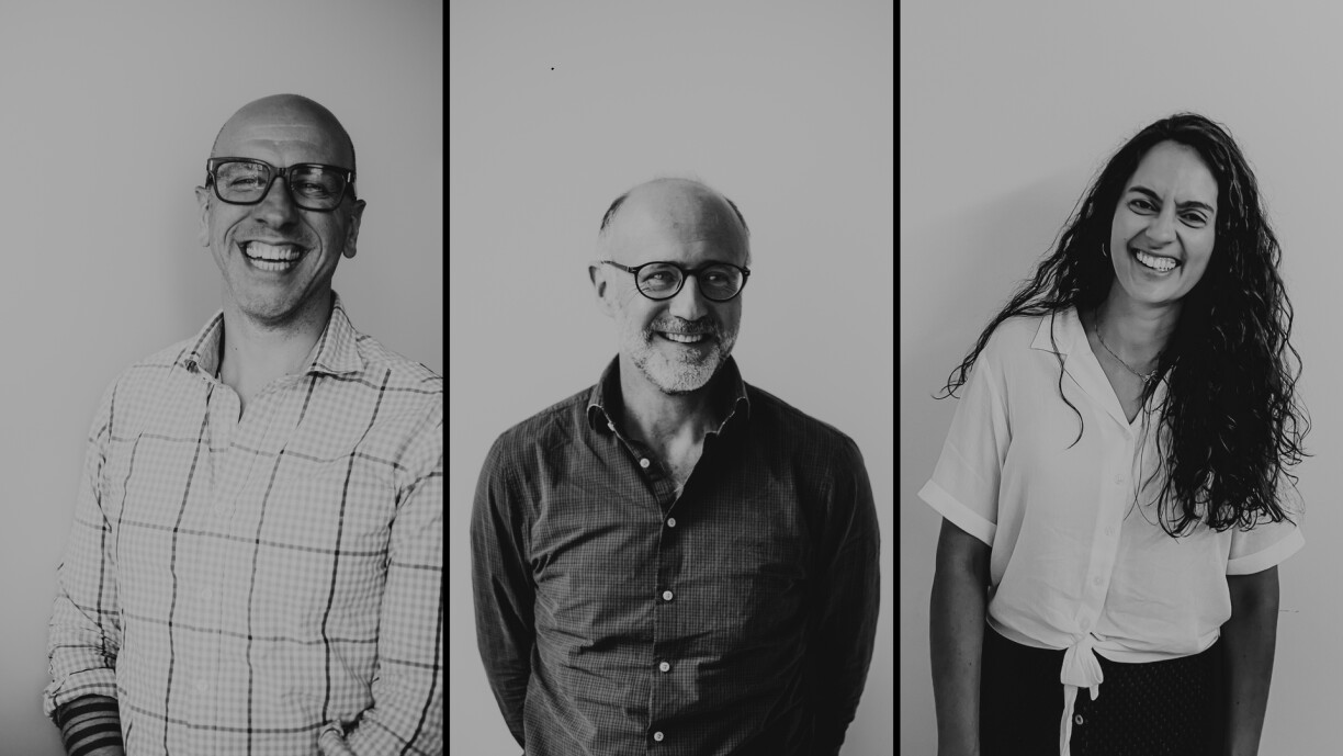 From left to right: Tim Smale, Scott Macky, Cíntia Ertel.