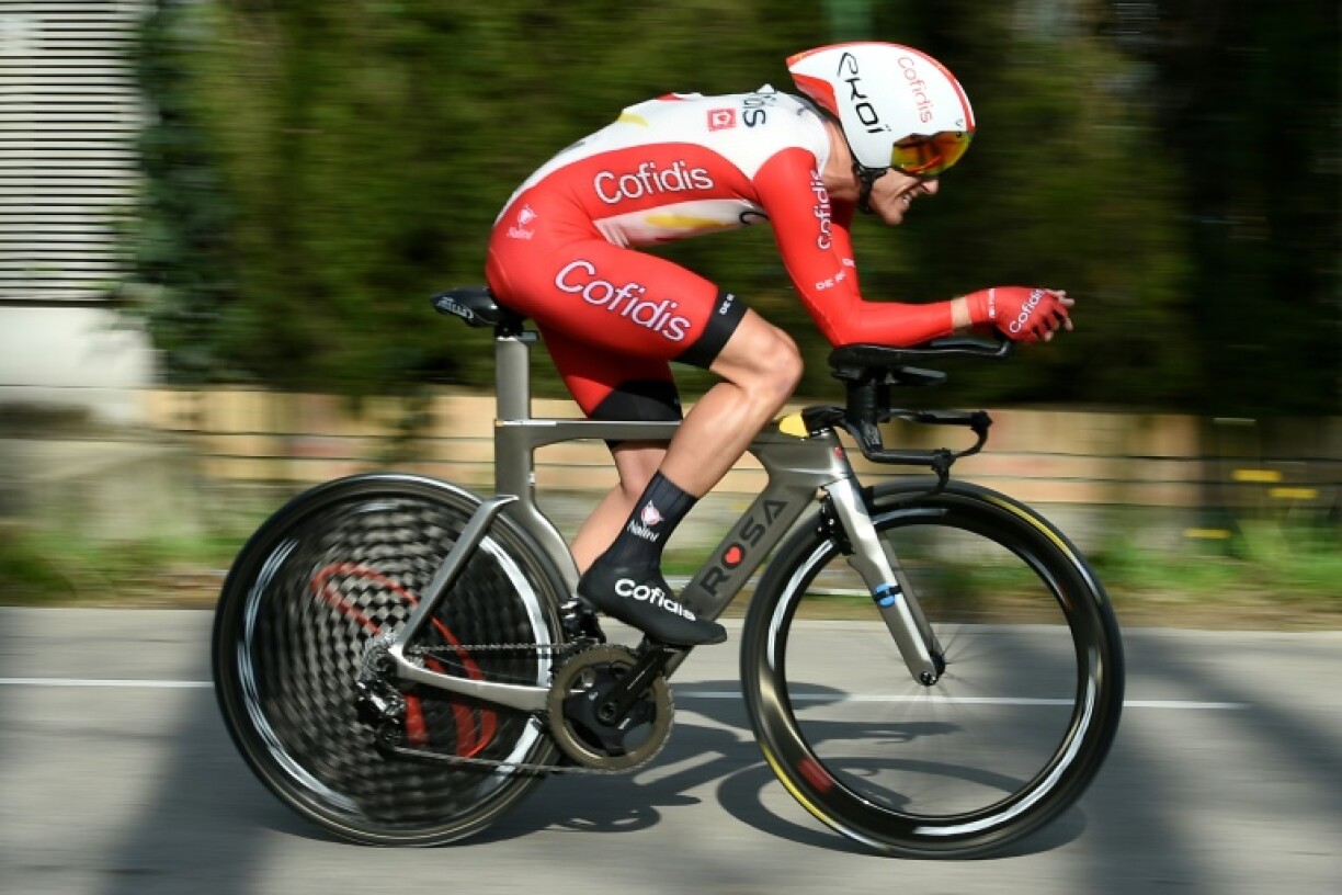 Le coureur espagnol de l'équipe Cofidis, Ruben Fernandez, participe à la deuxième étape du 100e Tour de catalogne, le 23 mars 2021