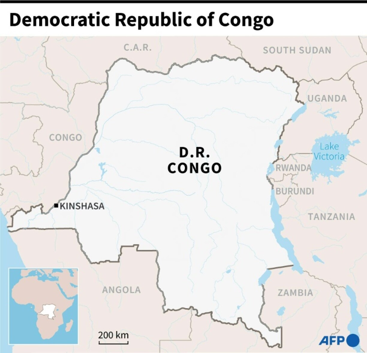 The incident took place in the northwestern Democratic Republic of Congo