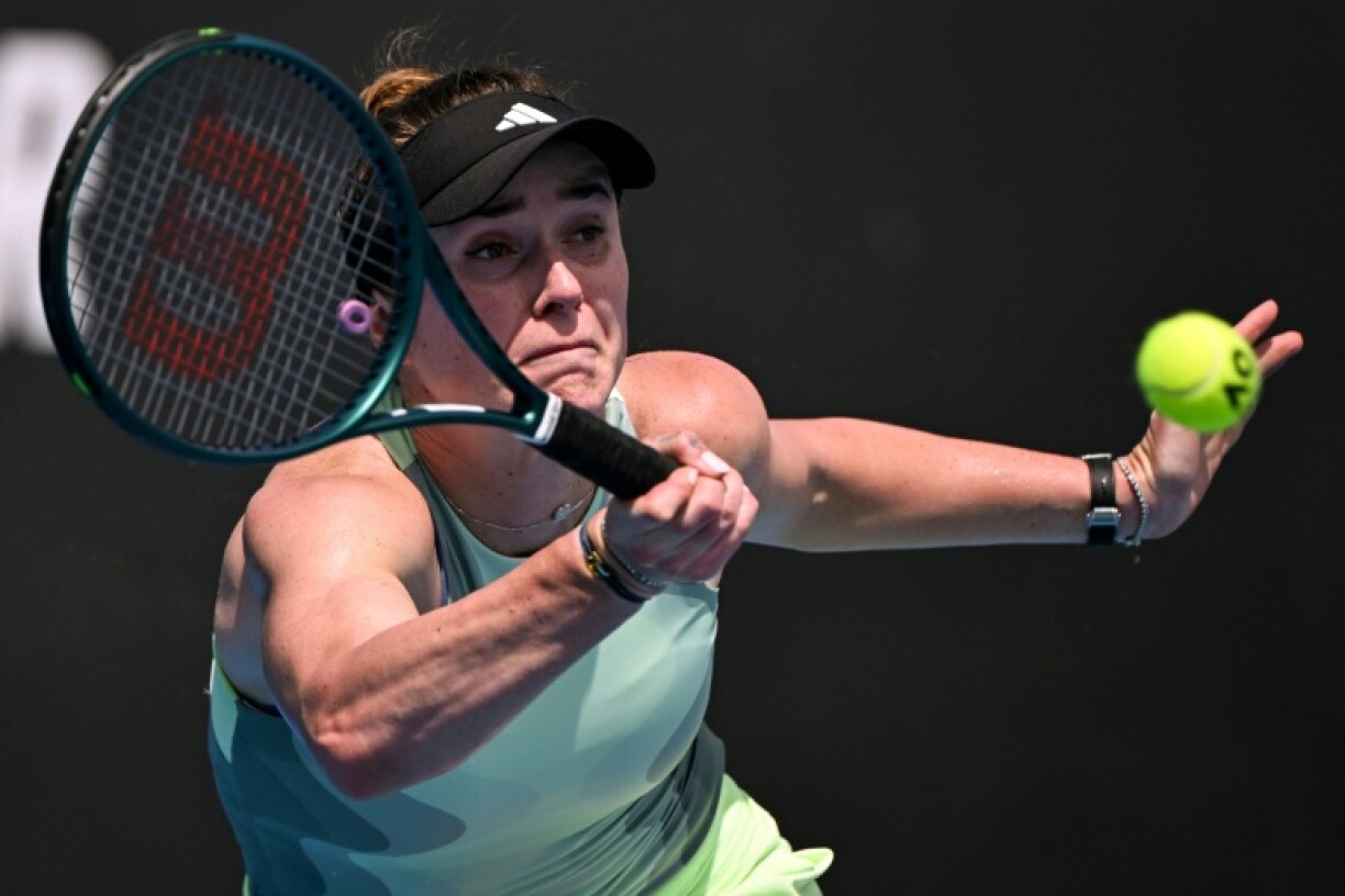 Ukraine's Elina Svitolina in action in Melbourne in January