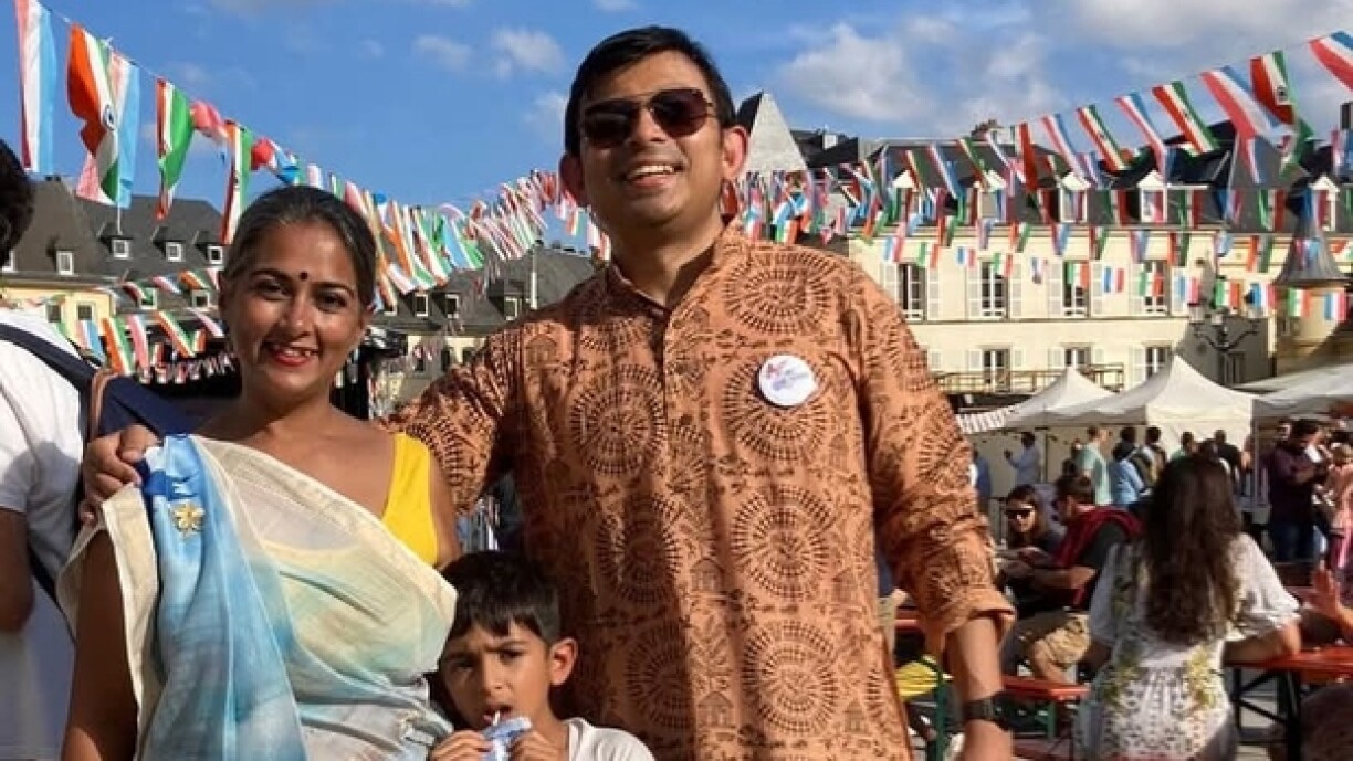 Nimkee with her family before cancer