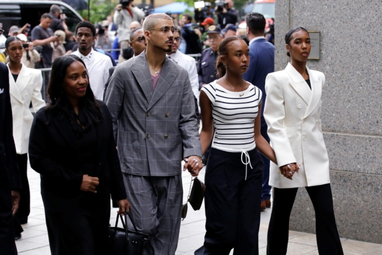 Family members of Sean 'Diddy' Combs arrive at at Manhattan's Federal Court in New York City on May 13, 2025 Sean