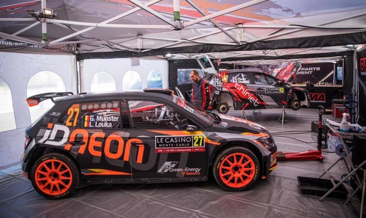 De Skoda Fabia R5 um Ralle Monte-Carlo