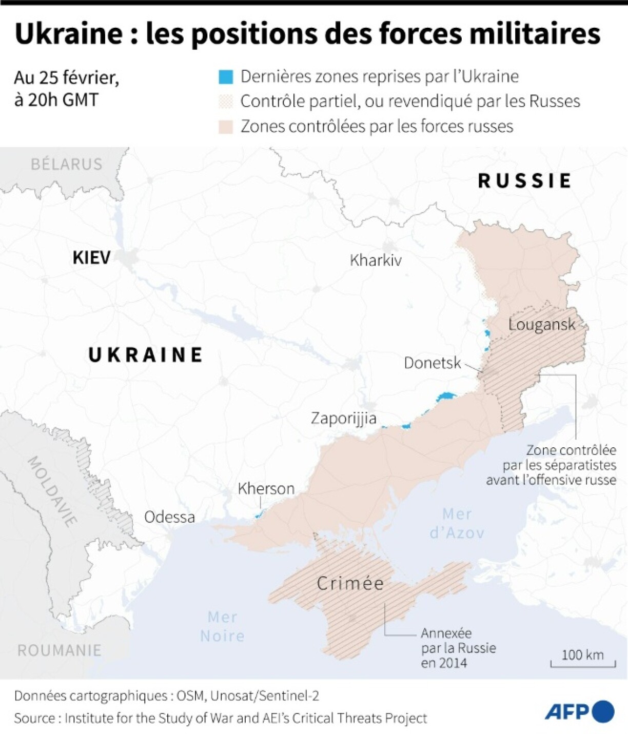 Ukraine : les positions des forces militaires