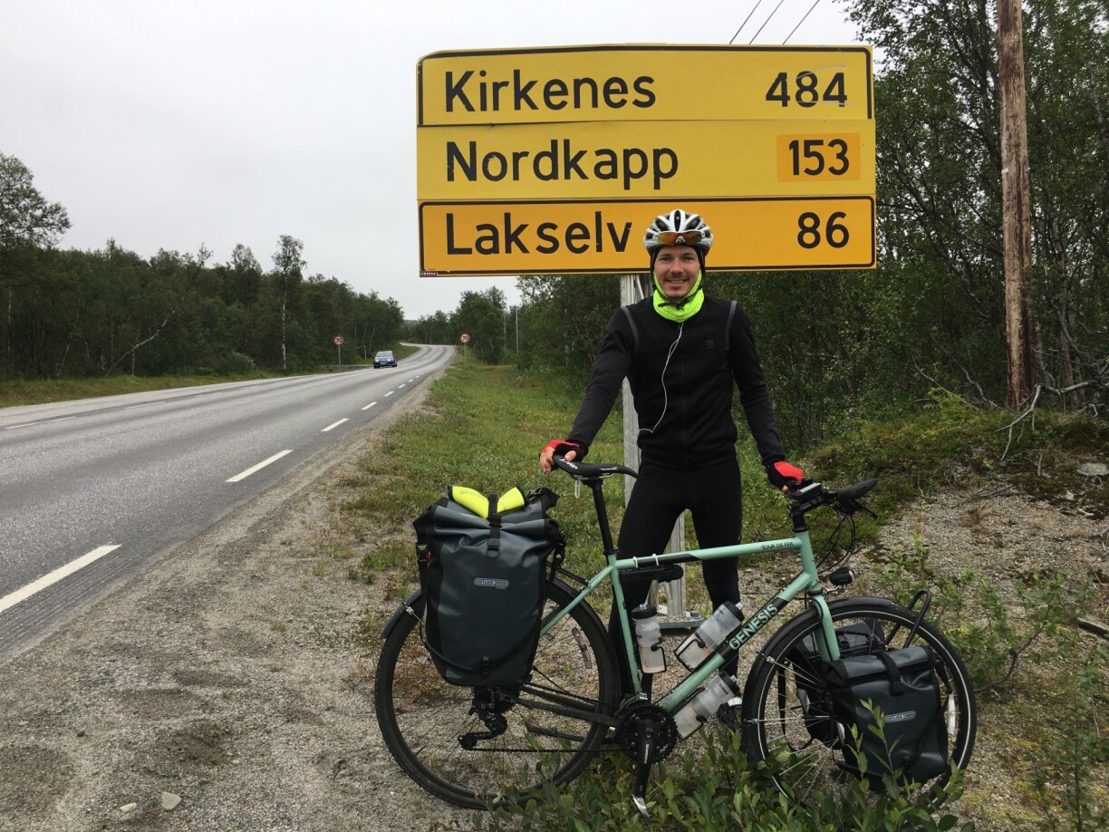 Chris Murray on the last day of his trip to North Cape.