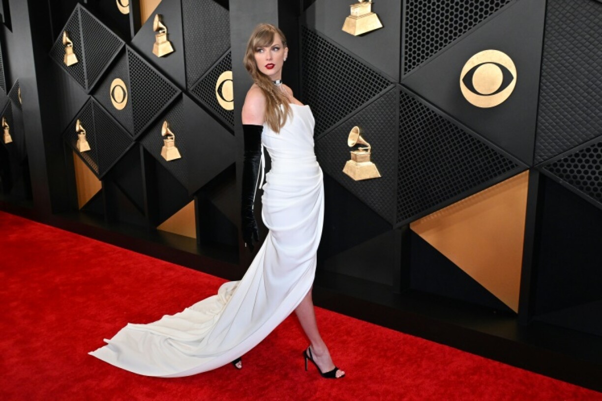 La chanteuse américaine Taylor Swift à la 66e cérémonie des Grammy Awards à Los Angeles, Etats-Unis, le 4 février 2024