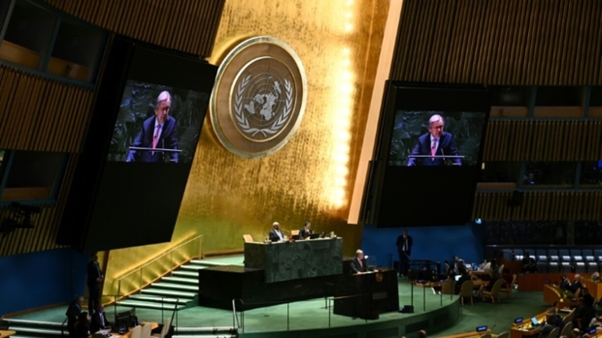 Le secrétaire général des Nations Unies Antonio Guterres, au quartier général de l'ONU à New York, le 15 janvier 2025
