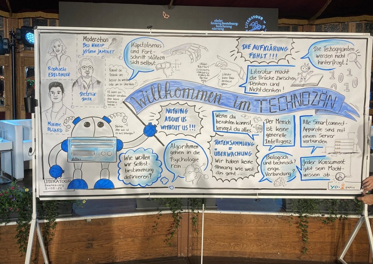 D'Gespréichsronn, am Bild festgehalen vun der Kënschtlerin Yolande Koster