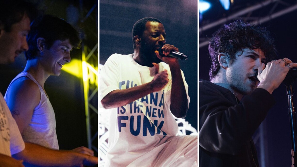 From left to right: Kungs, Dino D'Santiago, and Wallows