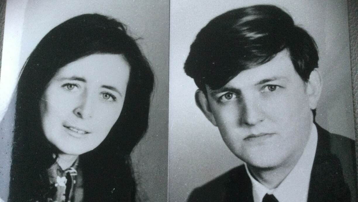 Mairéad and Tom Cranfield as pictured in their 20s, when they first moved to Luxembourg.