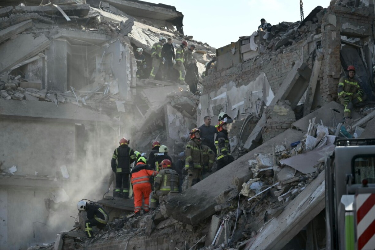 The attack in Pryluky came during a night of strikes on Ukraine by Russia