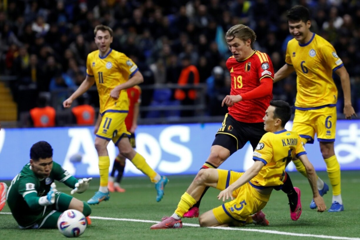 Belgium's qualification hopes have gone dow to the wire after they failed to beat Kazakhstan