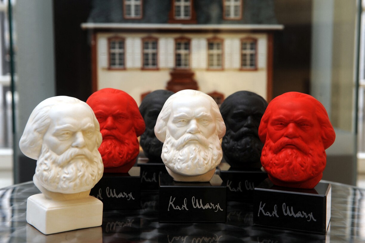 Busts of German philosopher and economist Karl Marx (1818-1883) for sale at the Karl Marx House in his native city Trier, Germany, 11 March 2008.