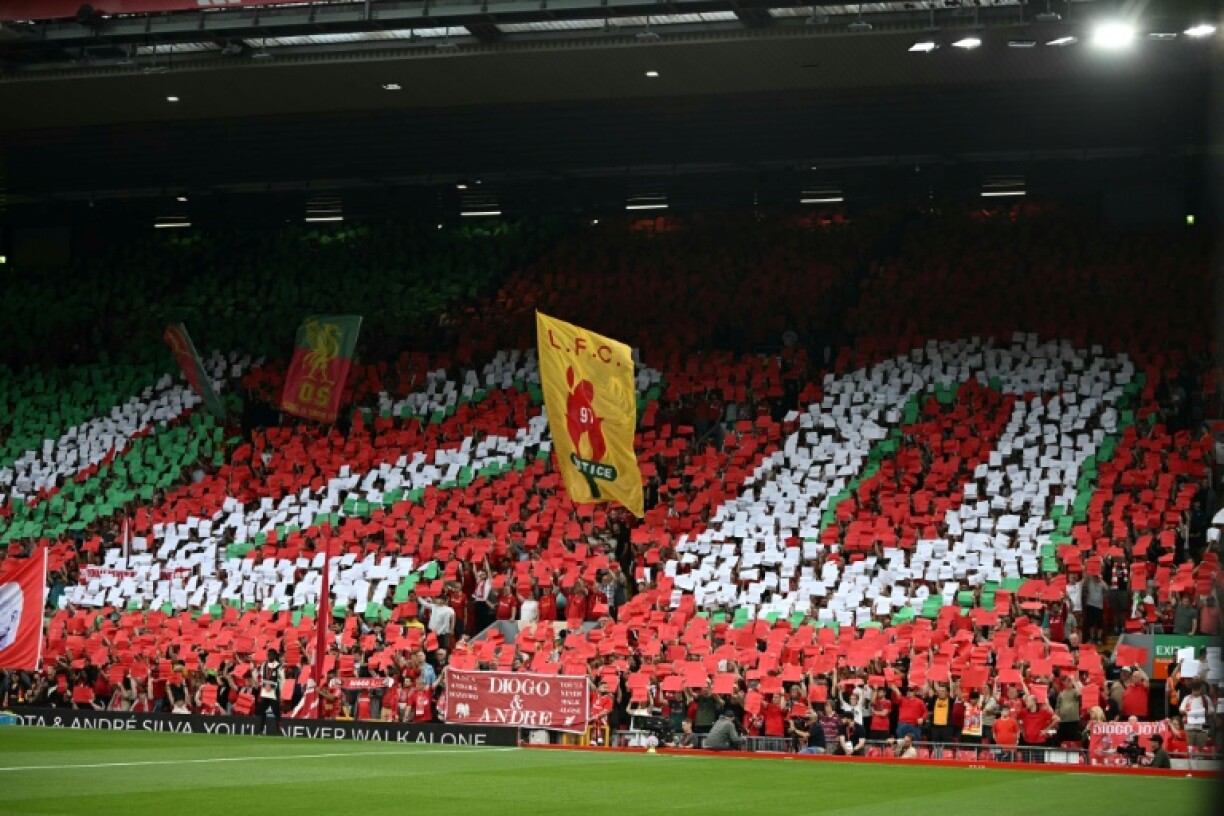 Liverpool fans paid tribute to Diogo Jota before kick-off