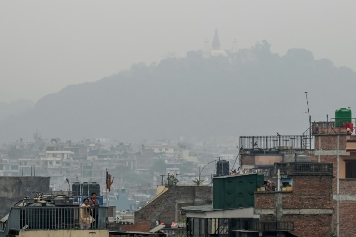 Heavy pollution hangs over Kathmandu on April 7, 2025