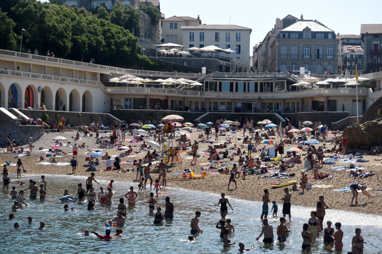 La plage de Port-Vieux à Biarritz, où le masque est désormais obligatoire.