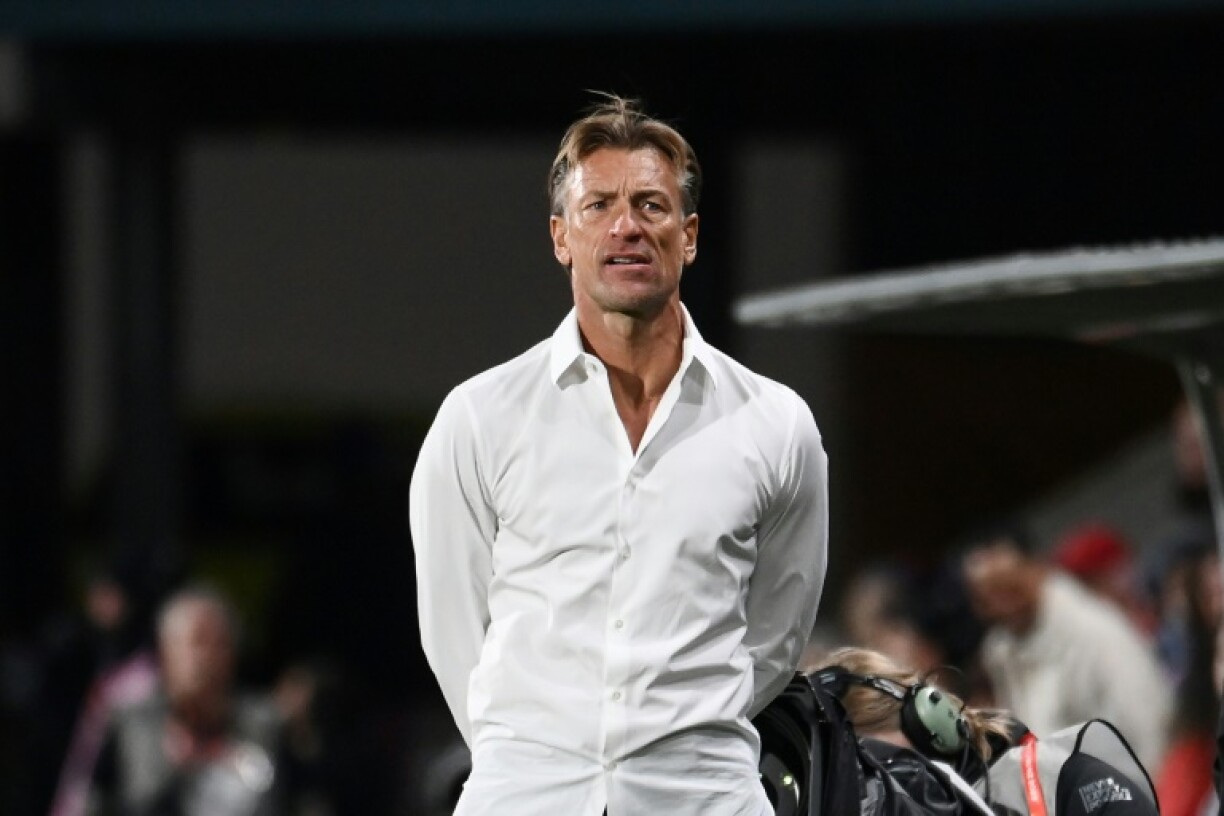 Le sélectionneur de l'équipe de France féminine Hervé Renard, lors du match face au Maroc au Mondial, le 8 août 2023 à Adélaïde
