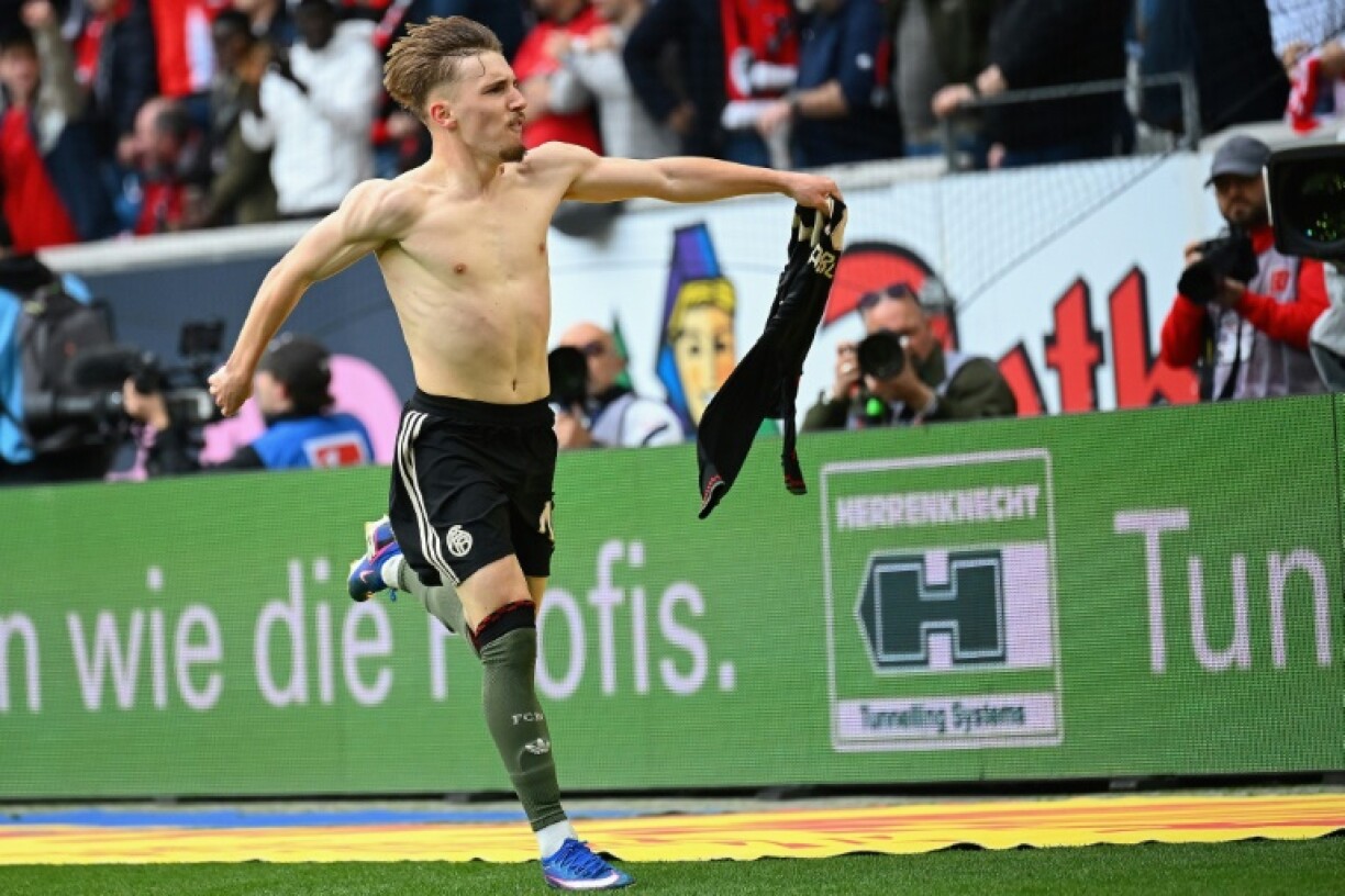 Lennart Karl, auteur du but de la victoire pour le Bayern, le 4 avril 2026 à Fribourg