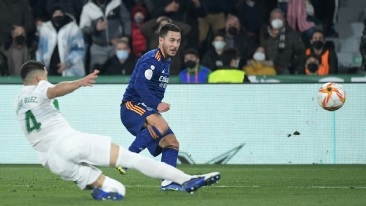 Den Hazard hat den entscheedende Gol fir Real Madrid markéiert.