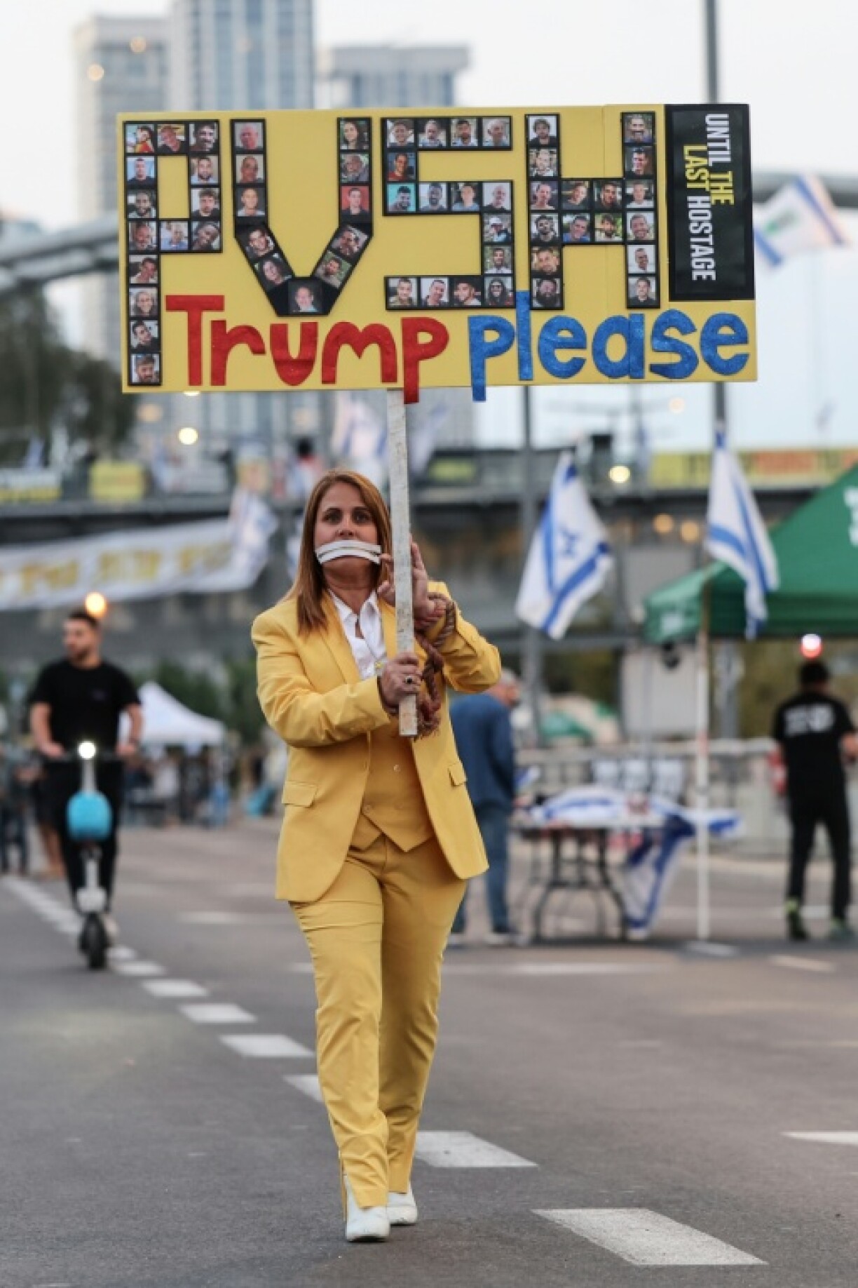 In Tel Aviv, anti-government protesters again called for action to secure the release of the remaining Israelis held hostage by Palestinian militants in Gaza