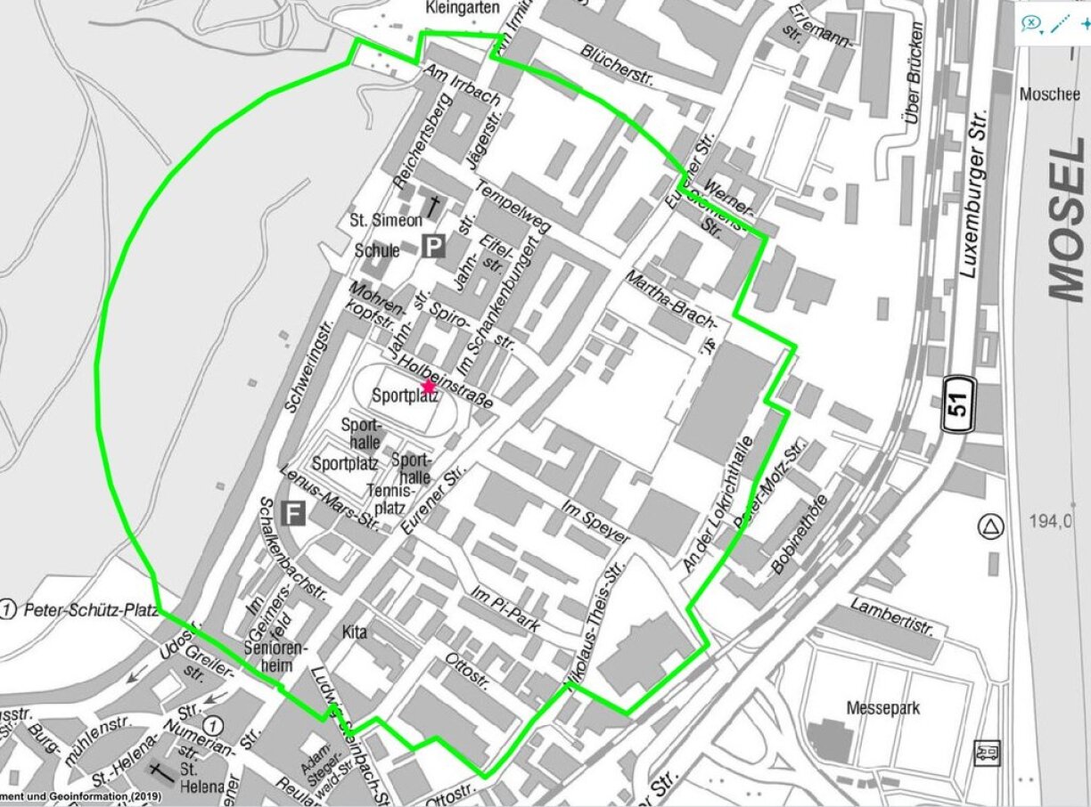 Le secteur qui devra être évacué dimanche.