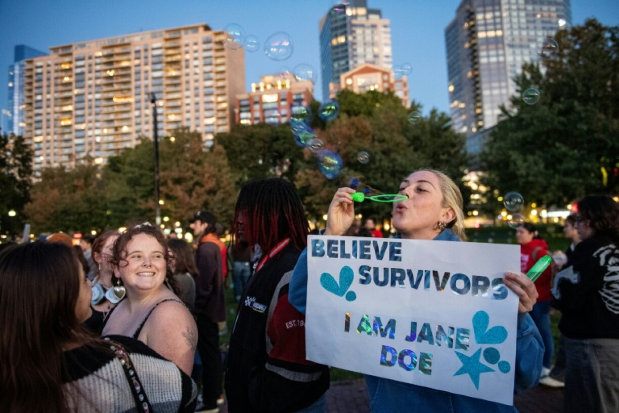 Protesters gathered in Boston and other US cities after the gang rape allegations came to light