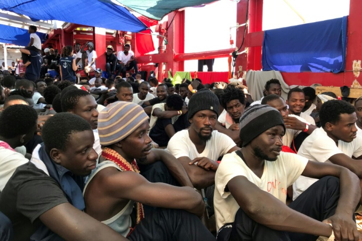 Most of the 356 migrants on the Ocean Viking are adult men