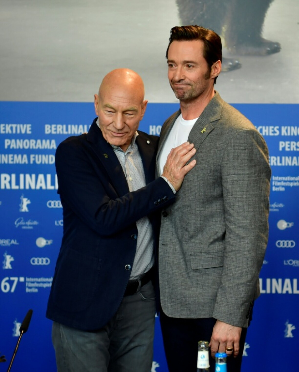 In the 'X-Men' universe, Patrick Stewart (L) starred alongside Hugh Jackman (R), who played Wolverine