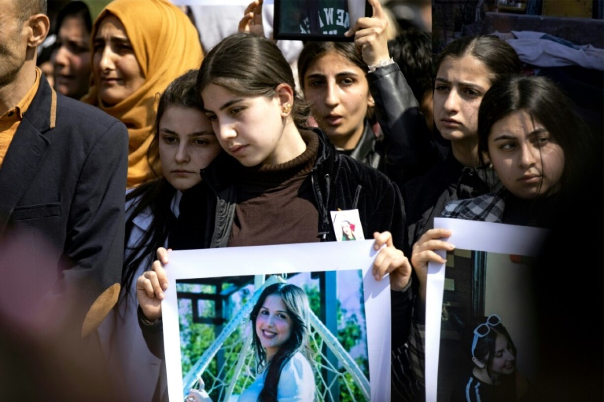 Syrians in the northeastern city of Qamishli protested the wave of sectarian killings in western Syria