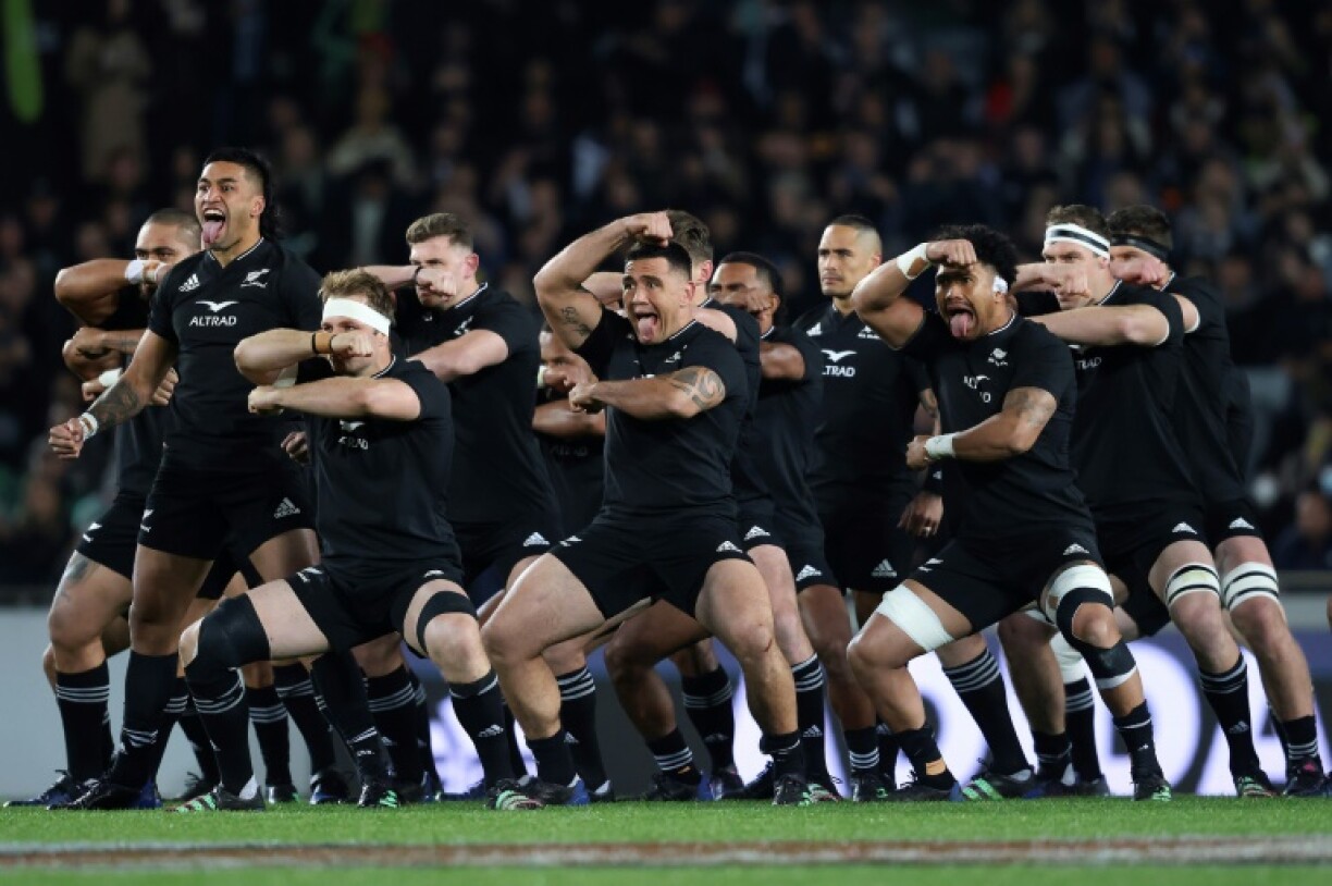 Haka avant un match des All Blacks contre l'Irlande, le 2 juillet 2022 à Auckland