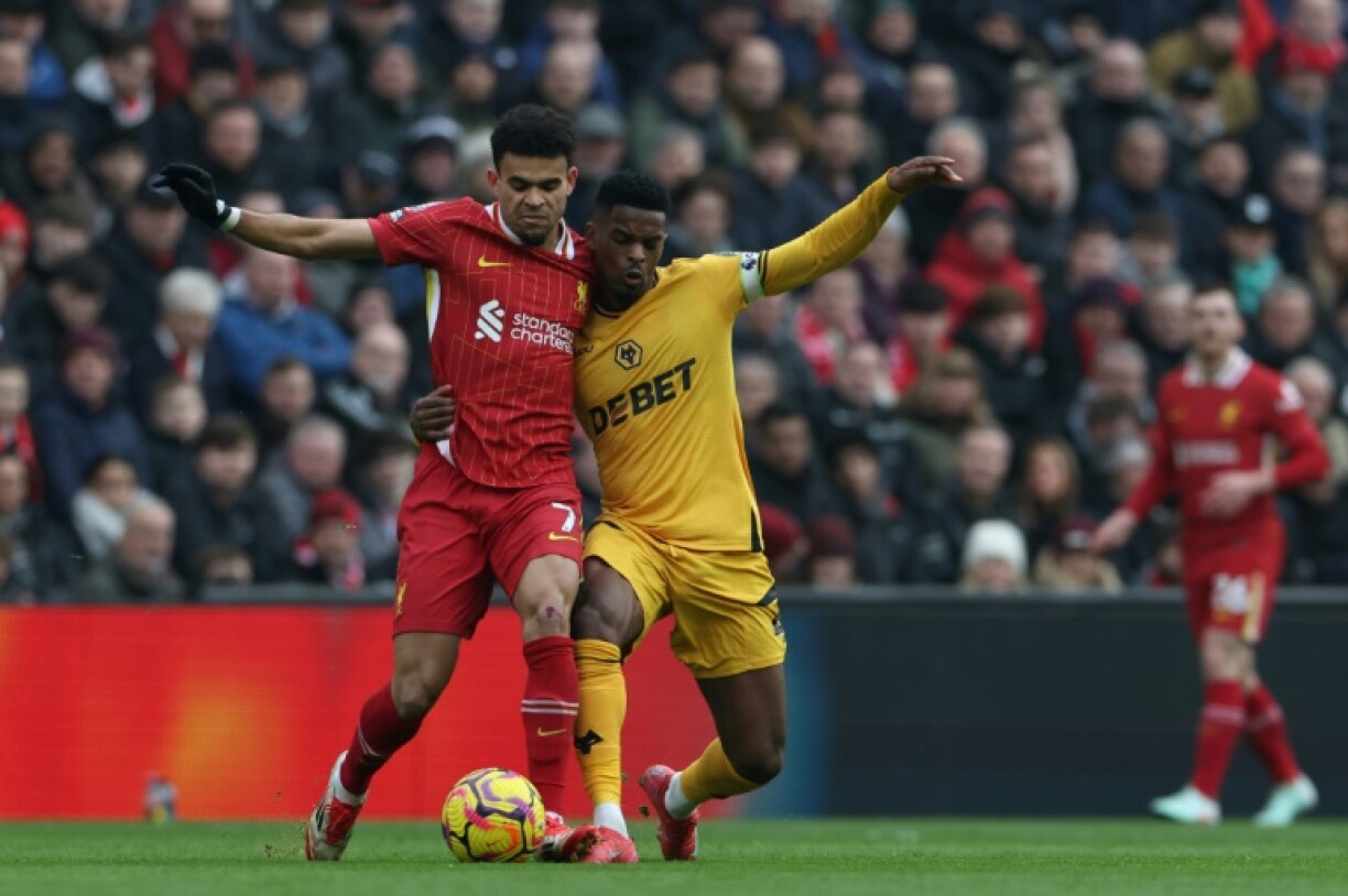 Liverpool's Luis Diaz scored in the win against Wolves