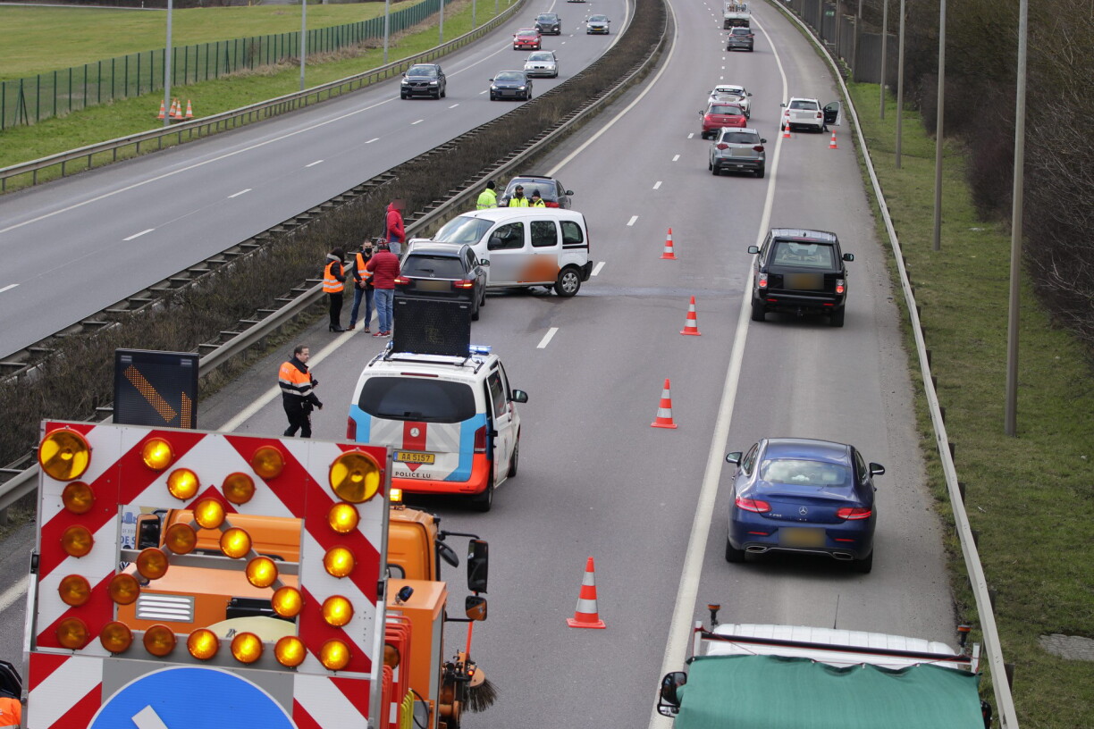 Carambolage sur l'A4 à hauteur de Leudelange.