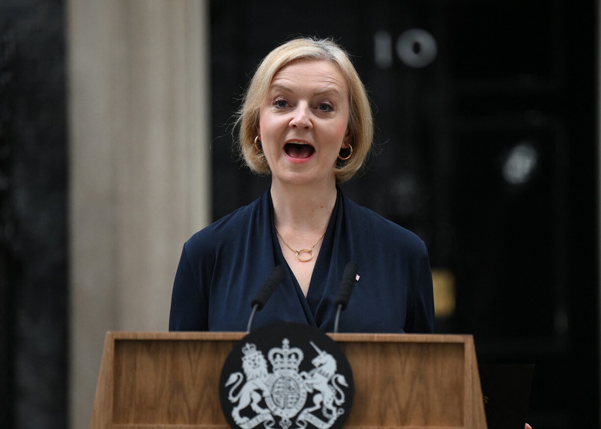 Liz Truss delivered her resignation speech in front of 10 Downing Street.