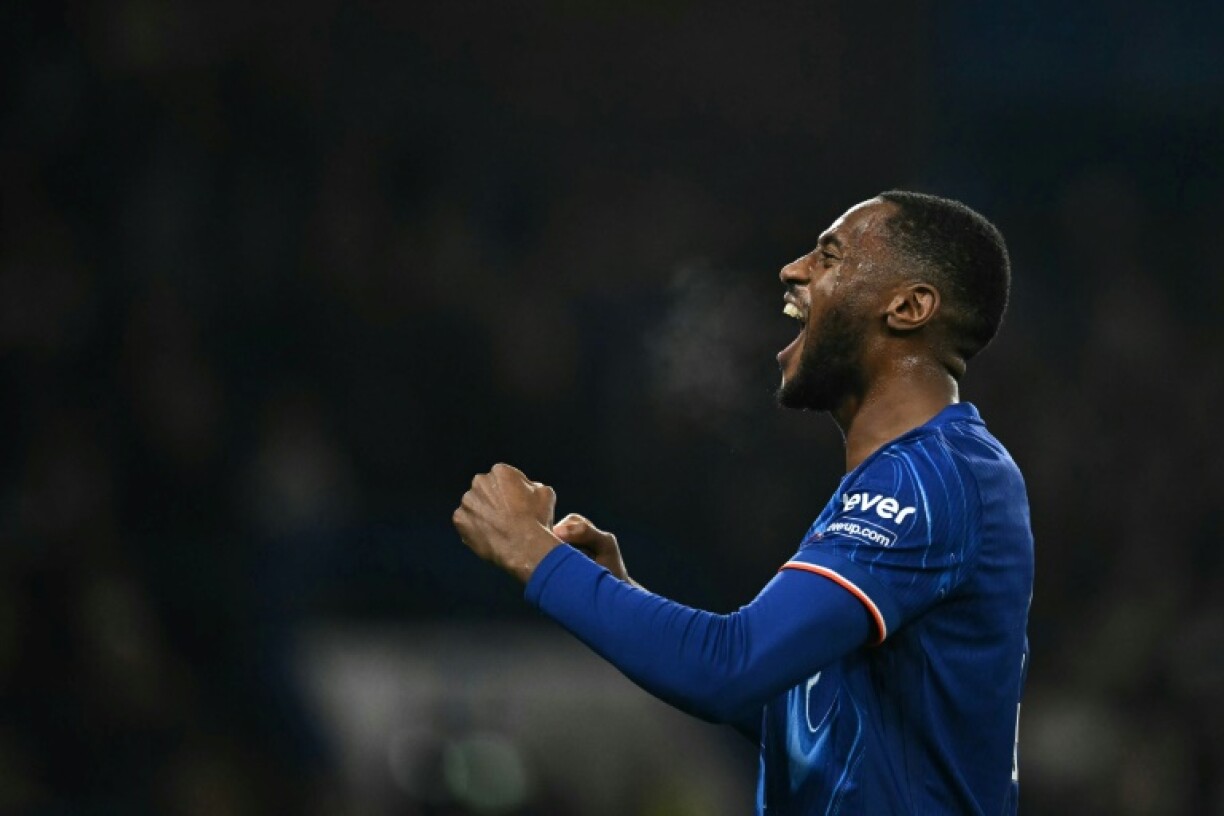 Chelsea defender Tosin Adarabioyo celebrates his goal against Wolves at Stamford Bridge