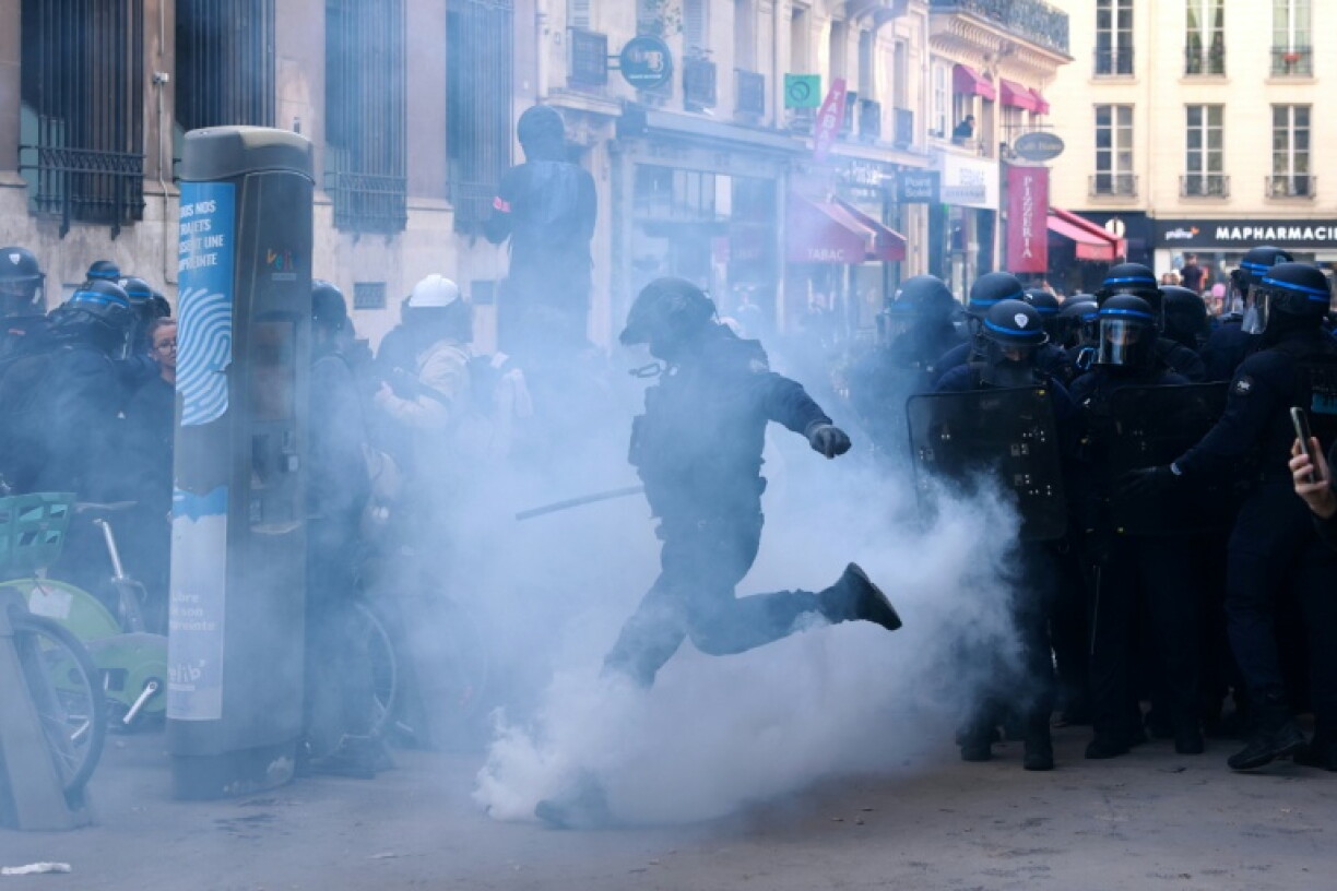 Police used teargas in Paris