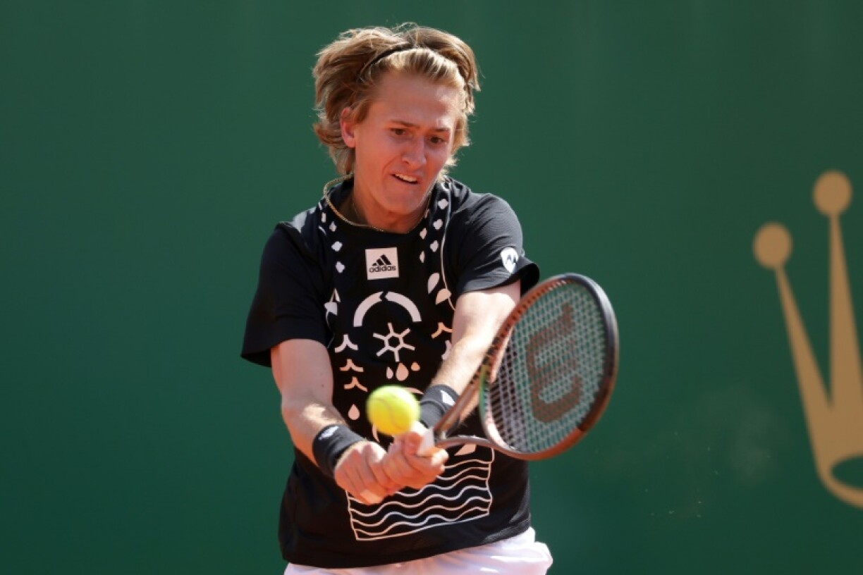 L'Américain Sebastian Korda face à l'Espagnol Carlos Alcaraz, au tournoi de Monte-Carlo, le 13 avril 2022